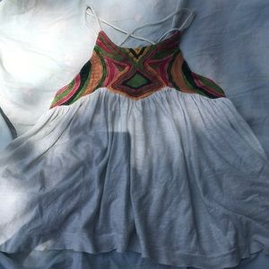 //FREE PEOPLE// Embroidered Linen Top